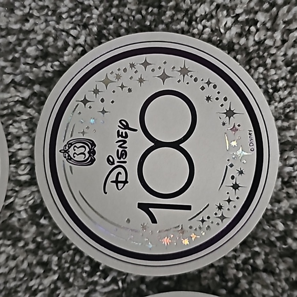 Disney 100th Year Anniversary Club 33 Foil Embossed Paper Coasters Set Of 4 - Picture 3 of 4